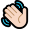 Waving Hand - Light emoji on Microsoft